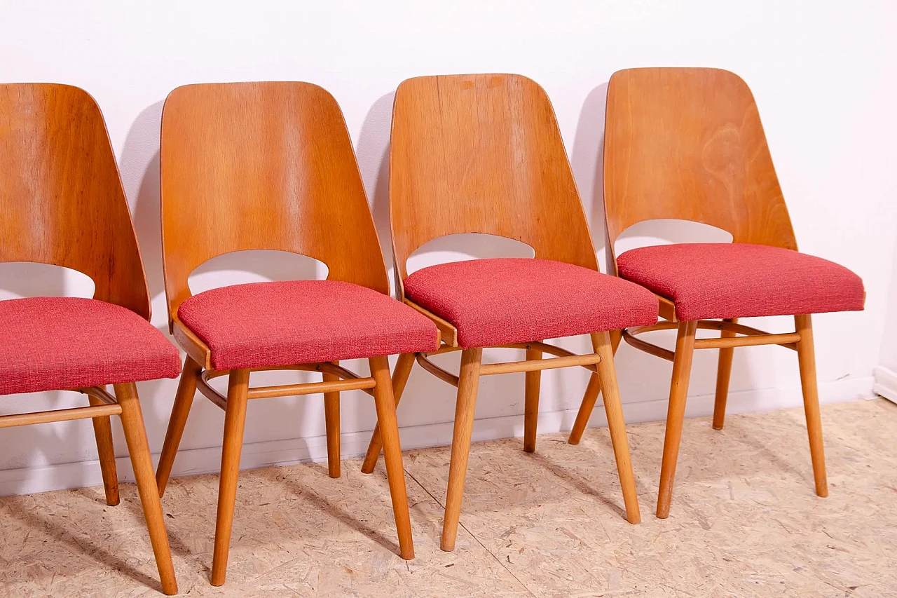 6 Bentwood dining chairs by Radomír Hofman, 1960s 16