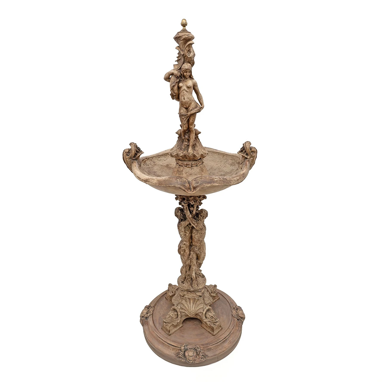 Renaissance style terracotta fountain, early 19th century 3