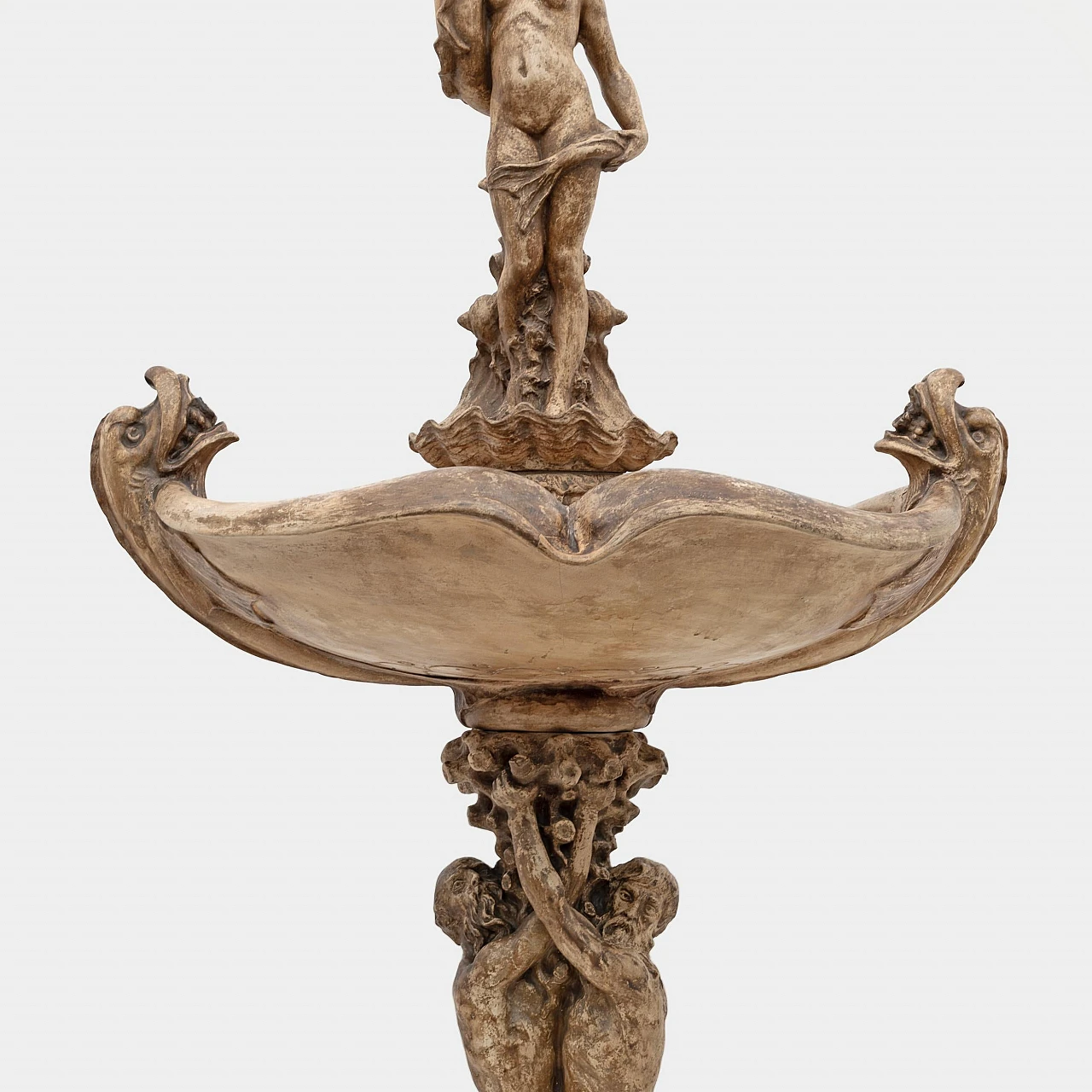 Renaissance style terracotta fountain, early 19th century 6