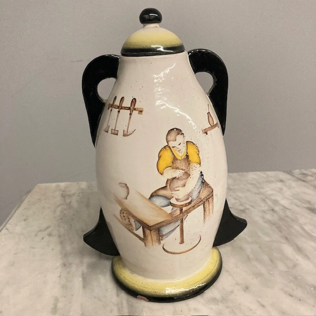 Futurist majolica vase, 1930s 2