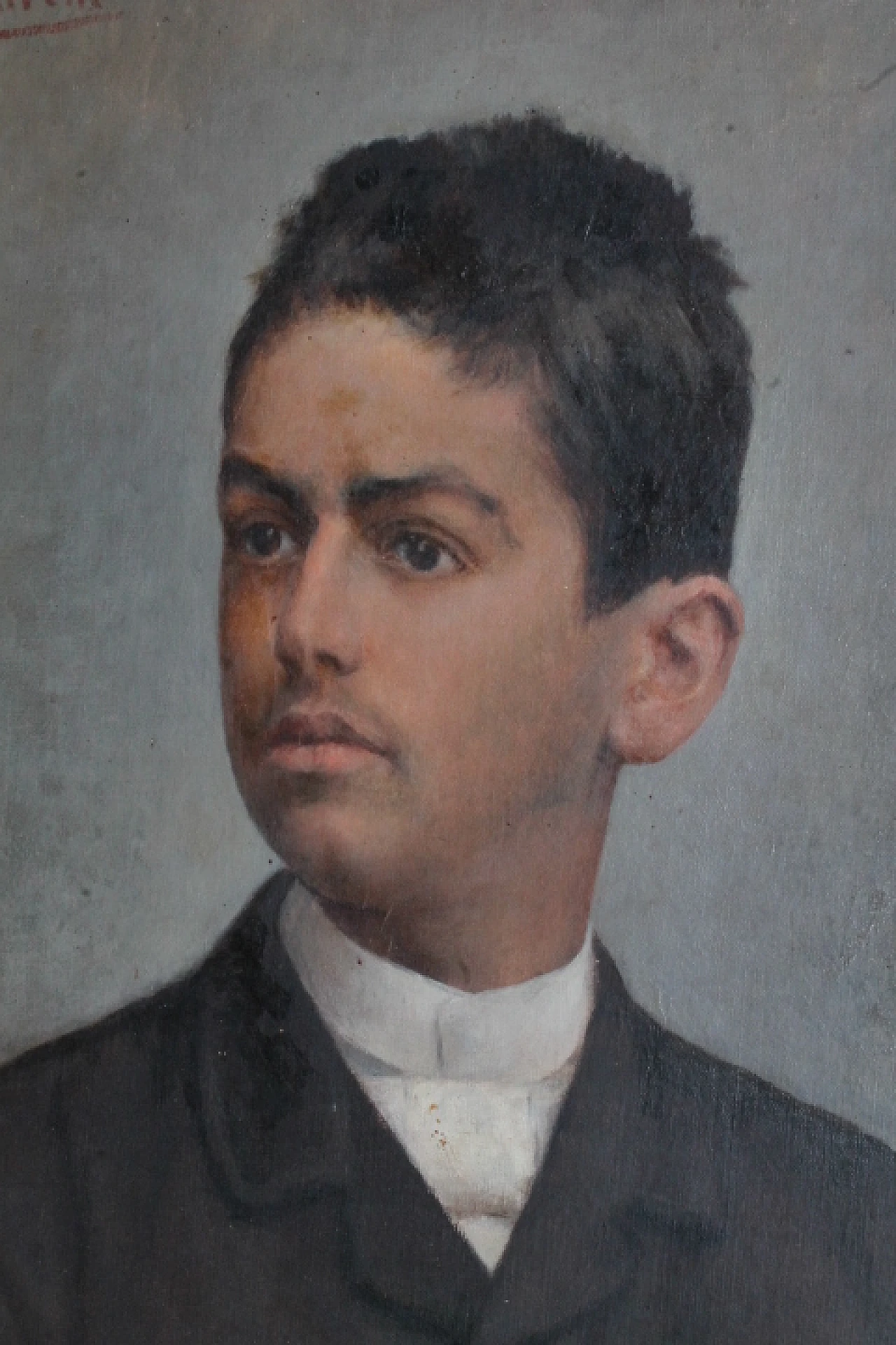 Antonio Salvetti, boy portrait, oil painting on canvas, 1890 6