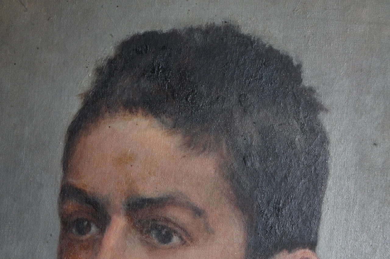 Antonio Salvetti, boy portrait, oil painting on canvas, 1890 7