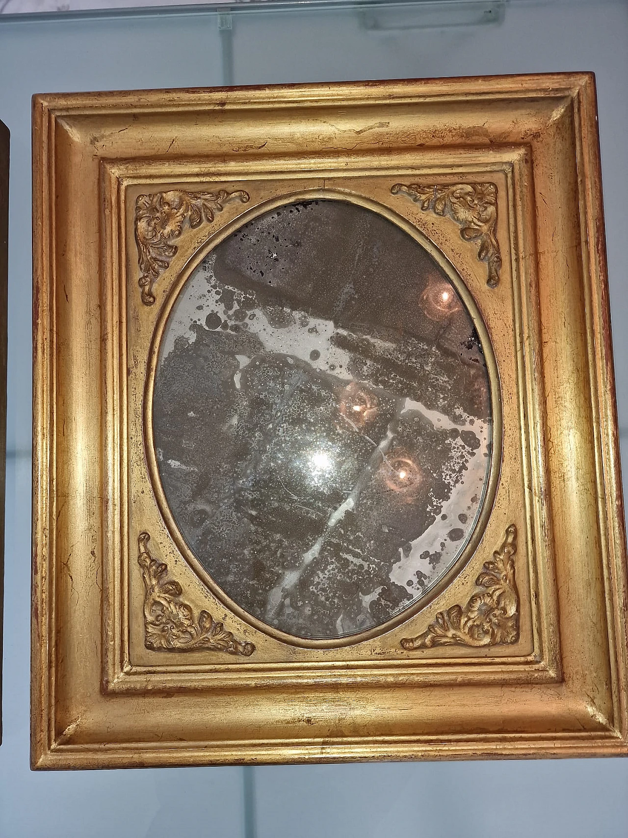 Pair of mirrors with wooden and gilded plaster frame, 19th century 12