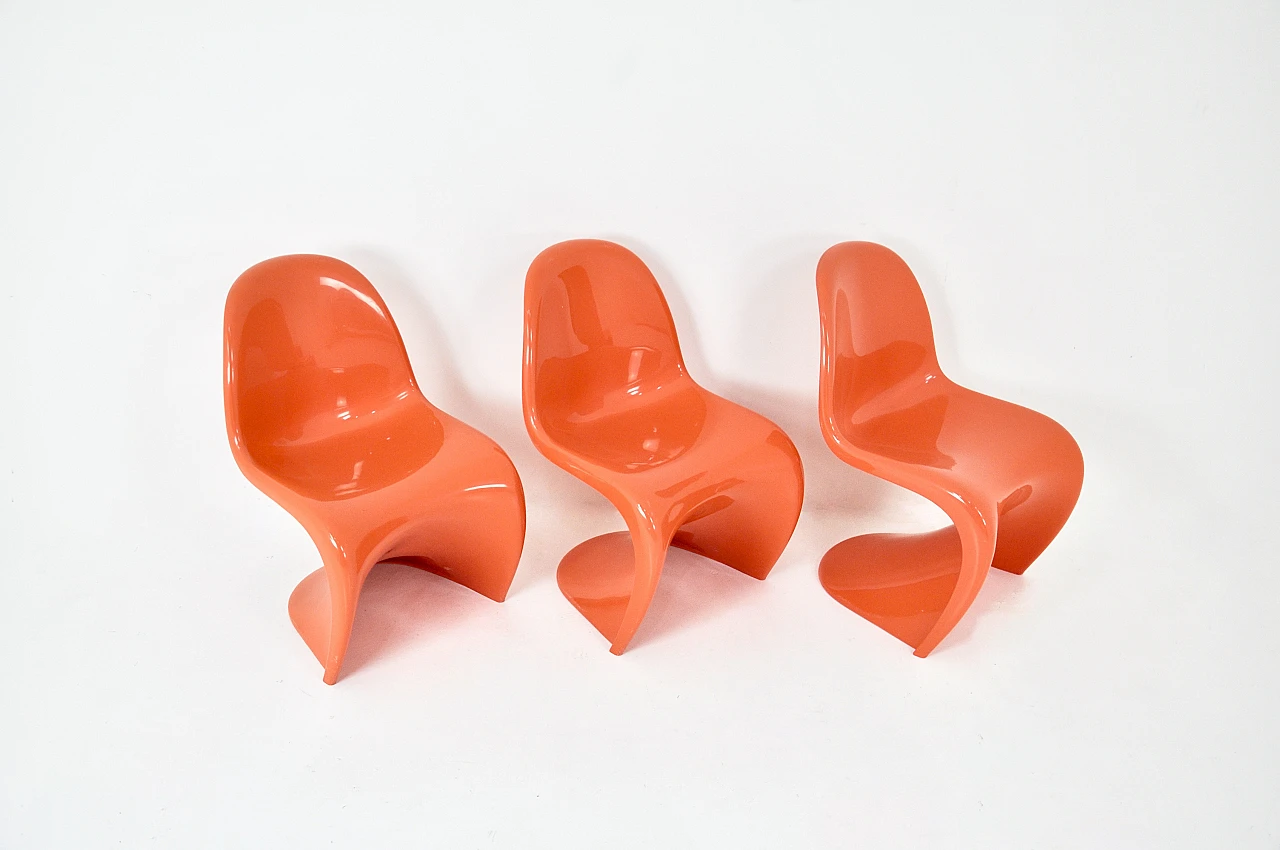 3 Panton Chair chairs by V. Panton for Herman Miller/Felhbaum, 1970s 2