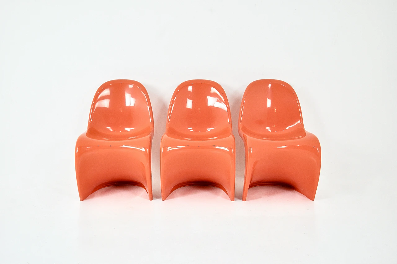 3 Panton Chair chairs by V. Panton for Herman Miller/Felhbaum, 1970s 3