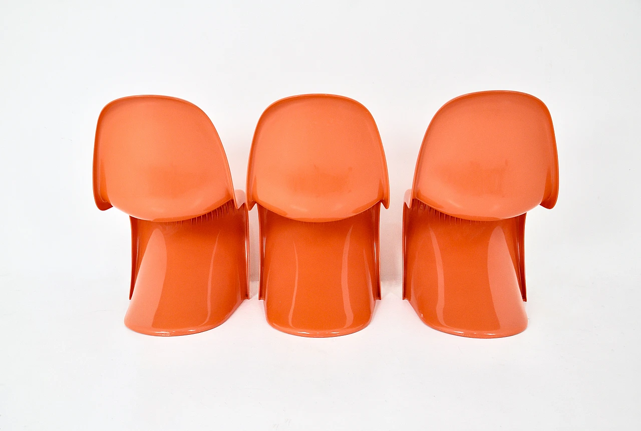 3 Panton Chair chairs by V. Panton for Herman Miller/Felhbaum, 1970s 4