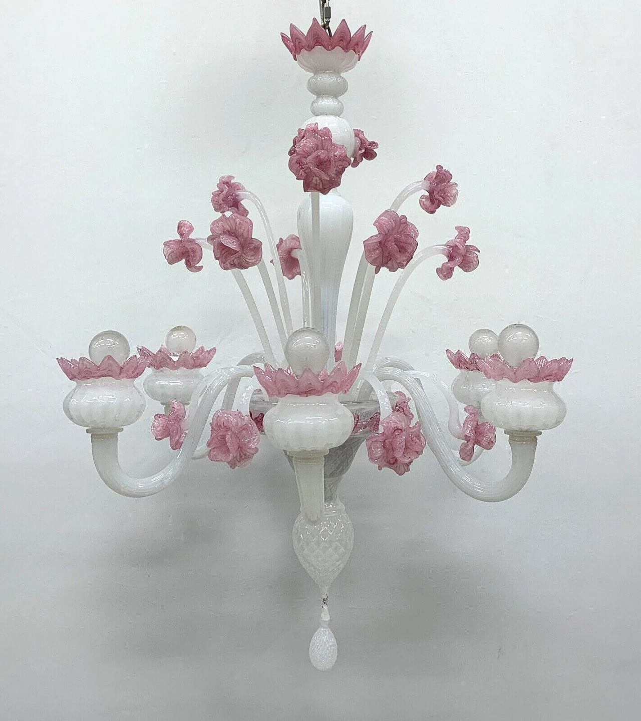 Murano glass chandelier attributed to F.lli Toso, 1960s 1