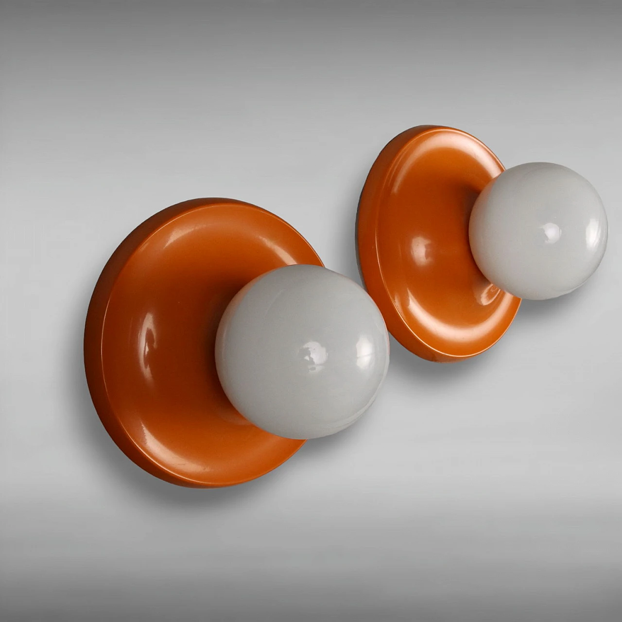 Pair of Light Ball applique by A. Castiglioni for Flos, 1970s 3