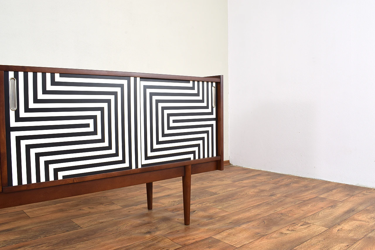 Painted walnut sideboard by Bytomskie Fabryki Mebli, 1960s 15