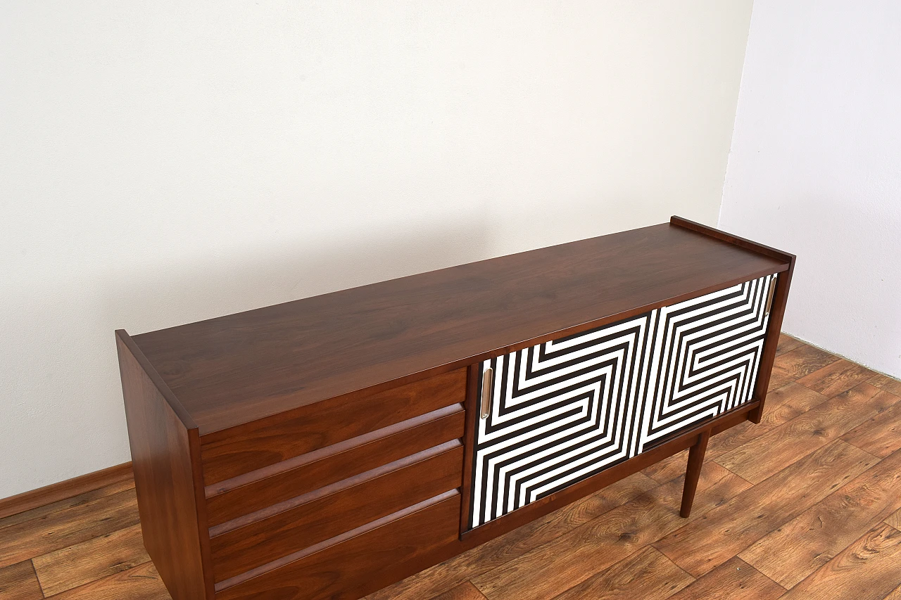 Painted walnut sideboard by Bytomskie Fabryki Mebli, 1960s 17