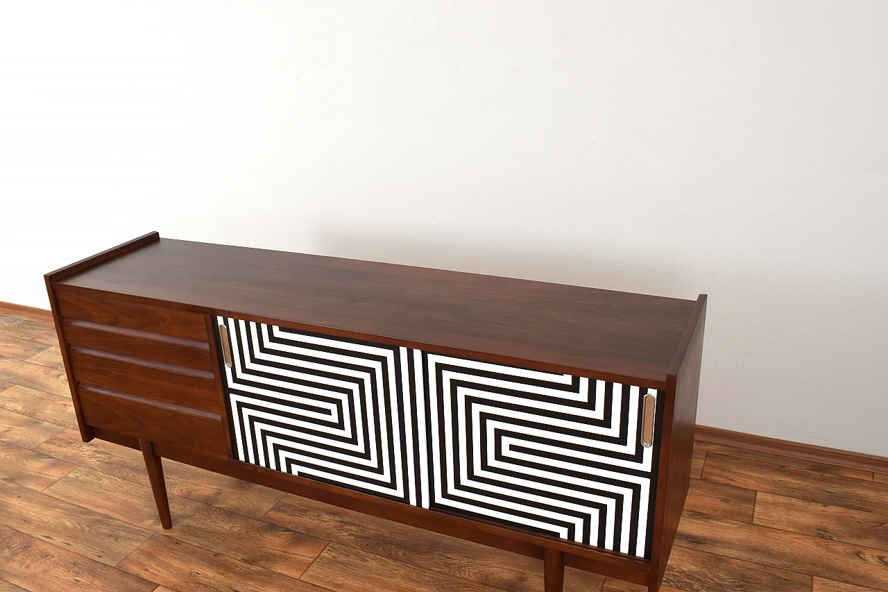 Painted walnut sideboard by Bytomskie Fabryki Mebli, 1960s 18