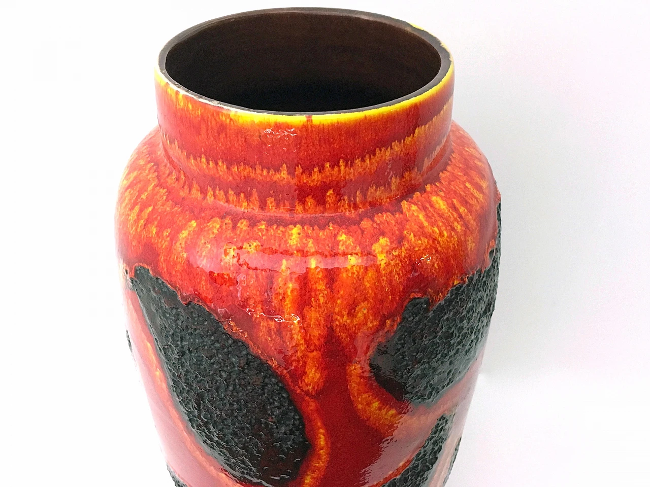 Vaso tedesco in ceramica smaltata, anni '70 3