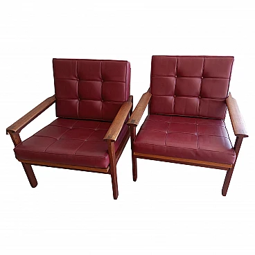 Pair of armchairs by Illum Wikkelsø for Niels Eilersen, 1960s