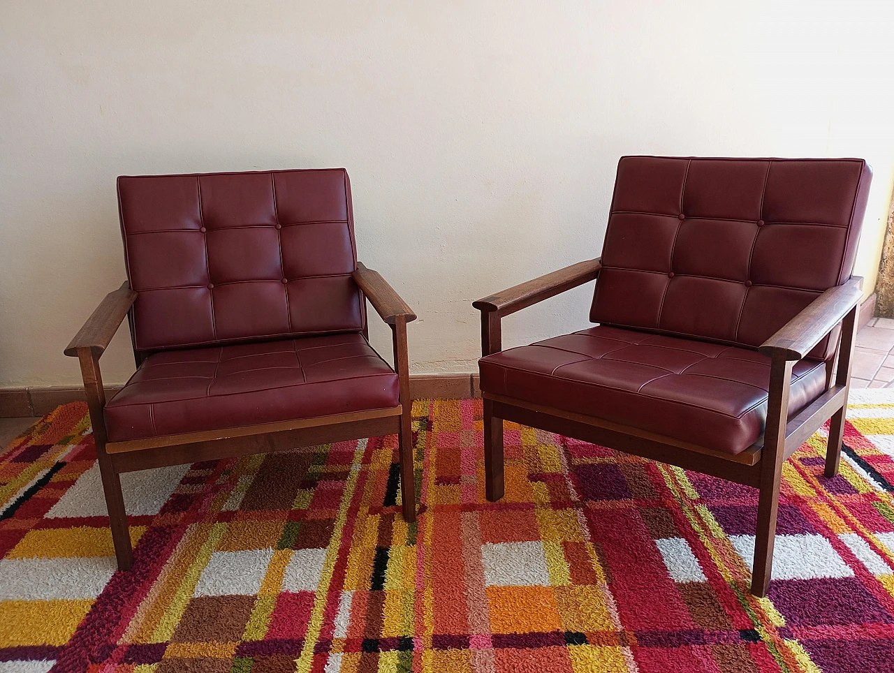 Pair of armchairs by Illum Wikkelsø for Niels Eilersen, 1960s 2