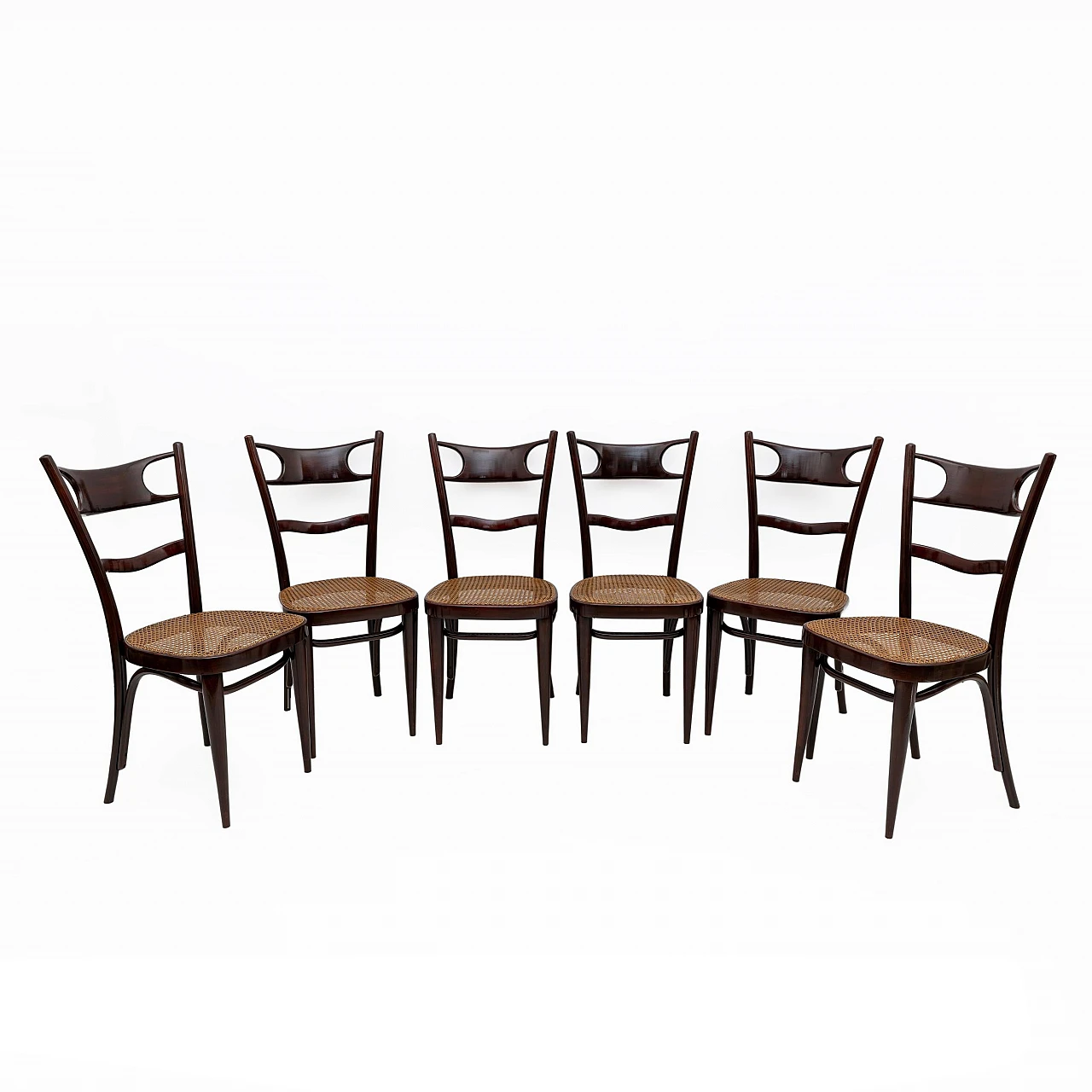 6 Chairs in bent beech by Sautto & Liberale, 1930s 2