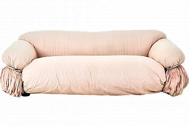 Pink fabric Sesann sofa by G. Frattini for Cassina, 1970s