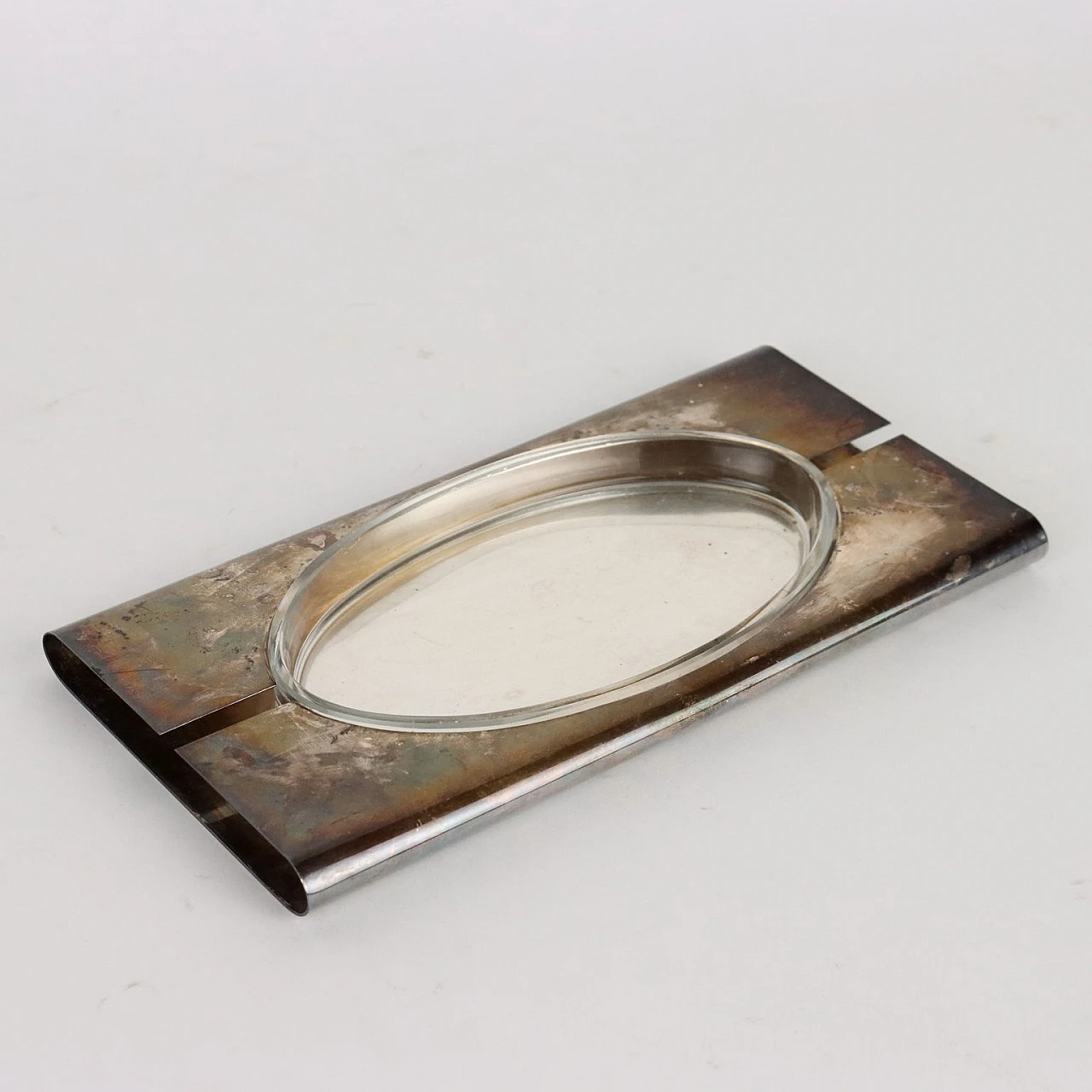 Silver-plated metal serving platter by Lino Sabattini, 1960s 7