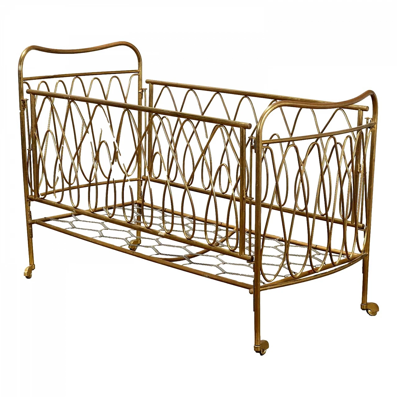 Children's bed in brass, 1950s 1