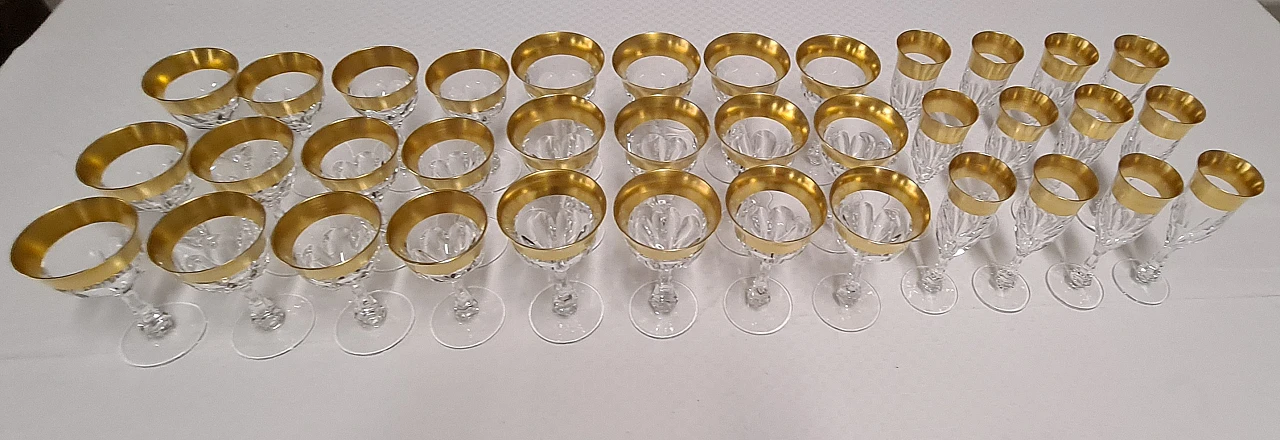 36 Bicchieri Queen Gold in cristallo e oro puro di Barthmann, anni '70 4