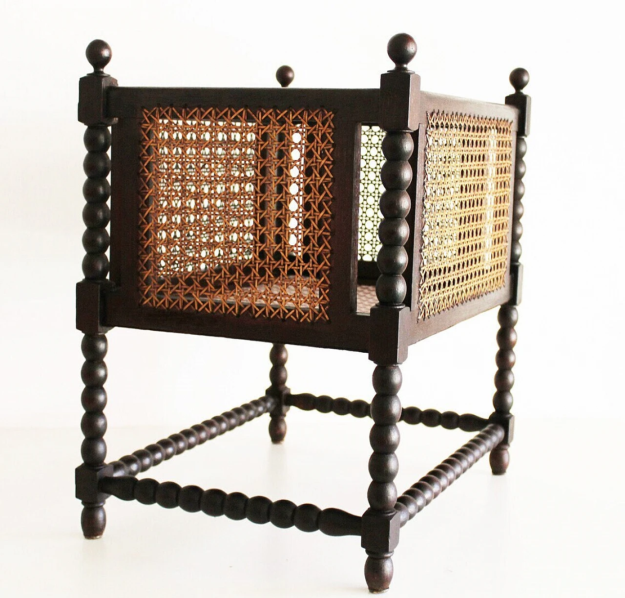 Wood and Vienna straw magazine rack 13