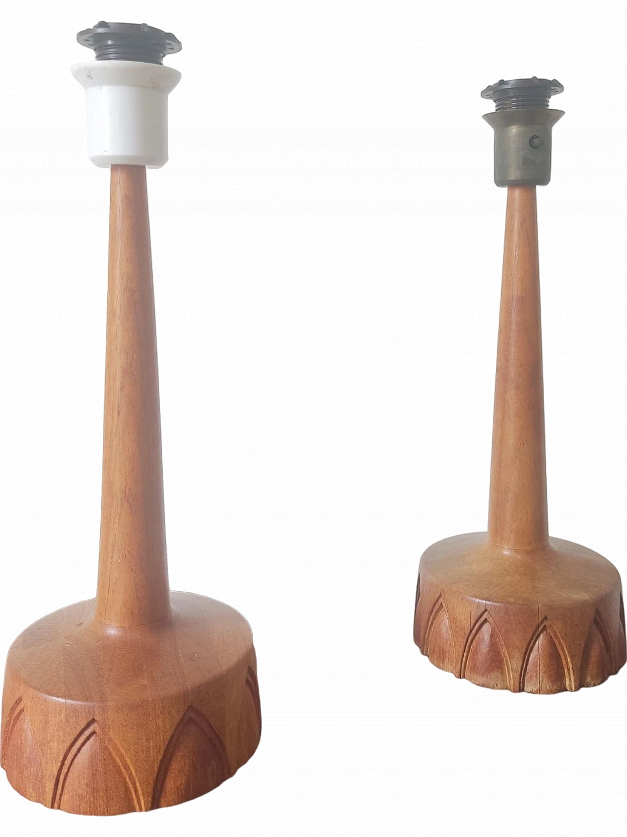 Pair of teak table lamps by AB Stilarmatur Tranås, 1960s 12