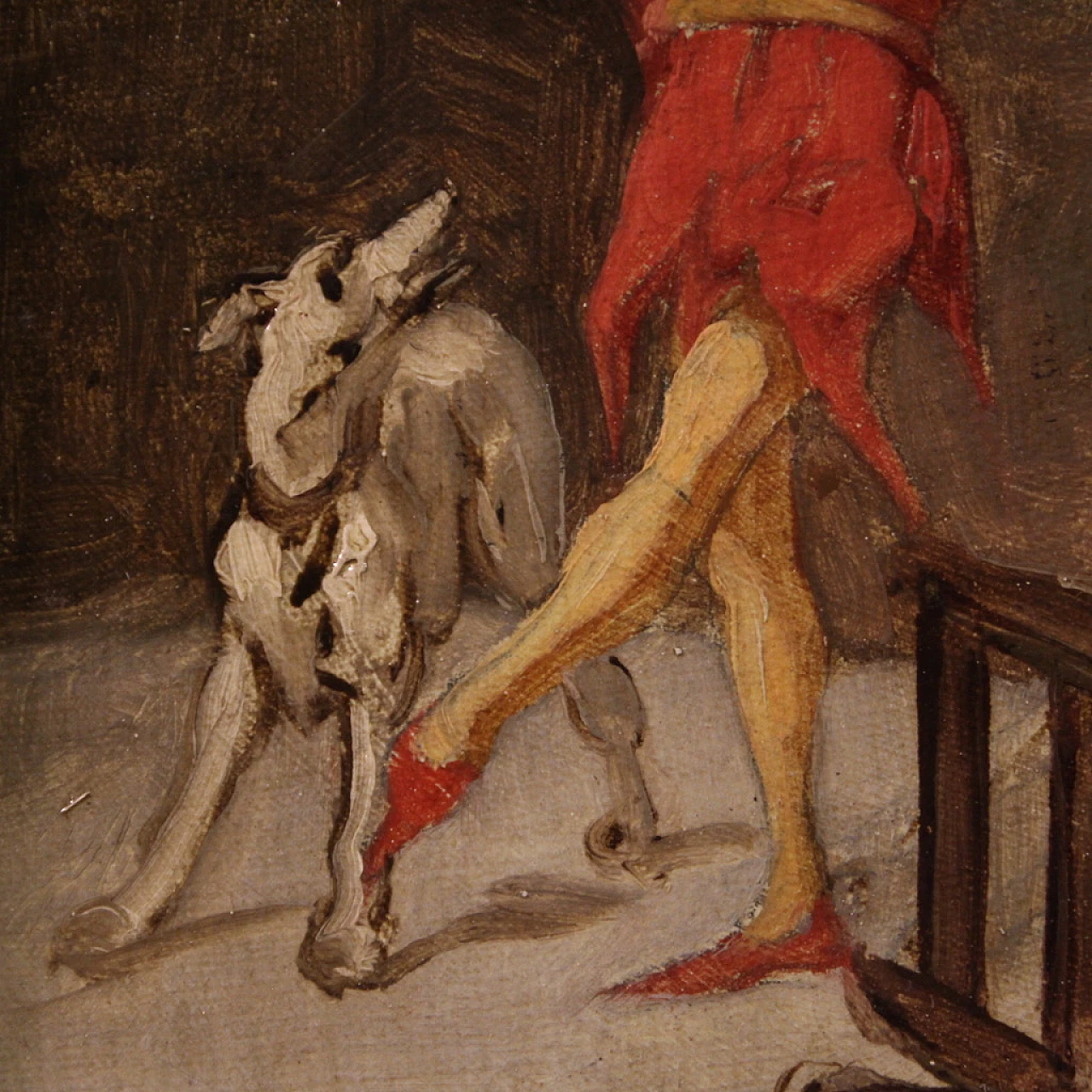 Attributed to Quadrone, Dancing jester, oil on canvas, 19th century 7