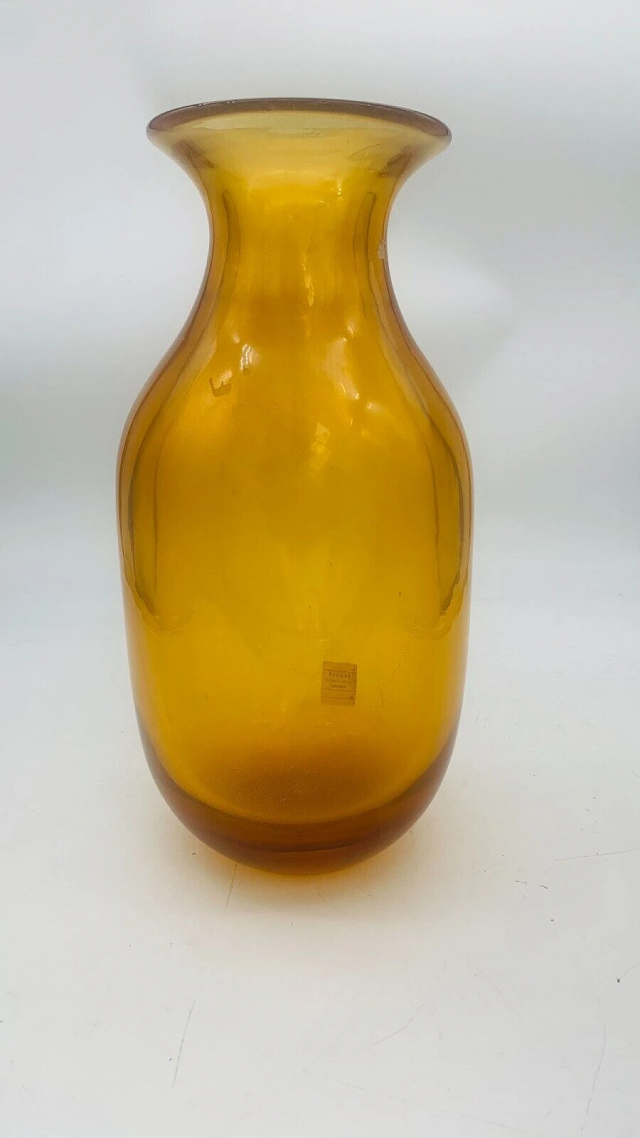 Orange and gilded Murano glass vase by Seguso, 1950s 7