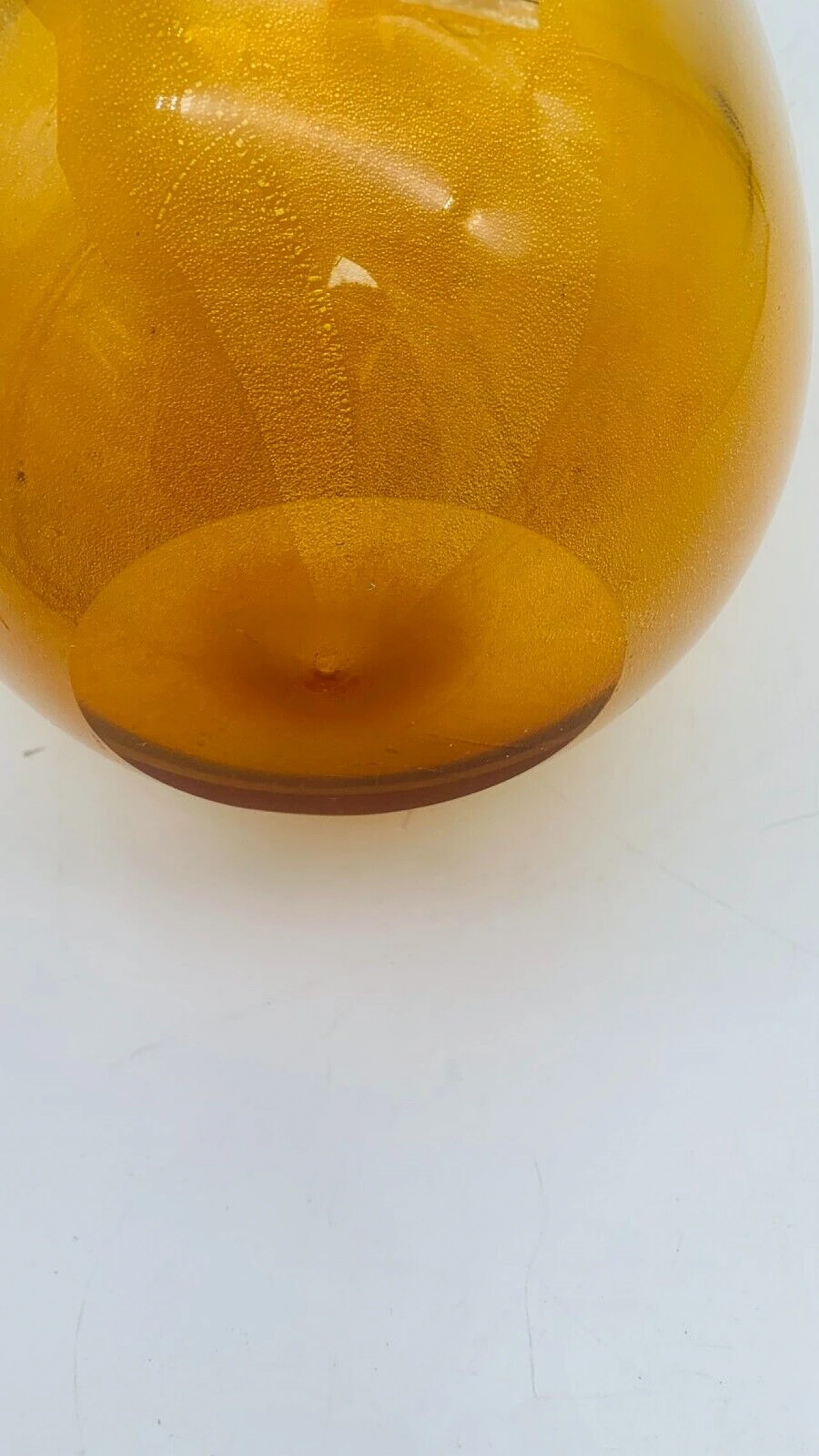 Orange and gilded Murano glass vase by Seguso, 1950s 9