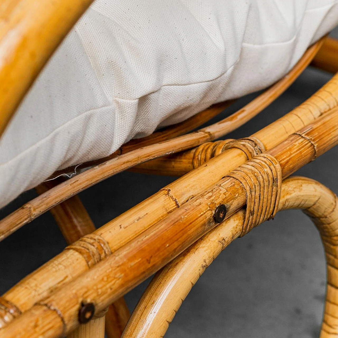 Pair of bamboo rocking chairs attributed to Dirk van Sliedregt, 1970s 7