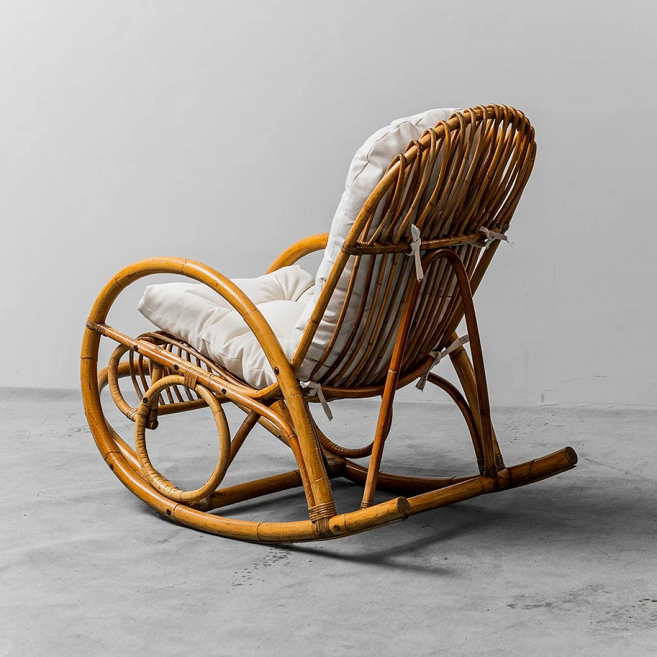 Pair of bamboo rocking chairs attributed to Dirk van Sliedregt, 1970s 11