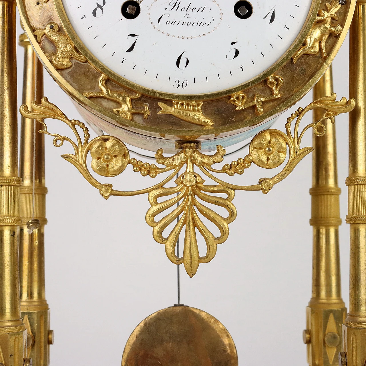 Gilt bronze table clock by Robert & Courvoisier, 19th century 7