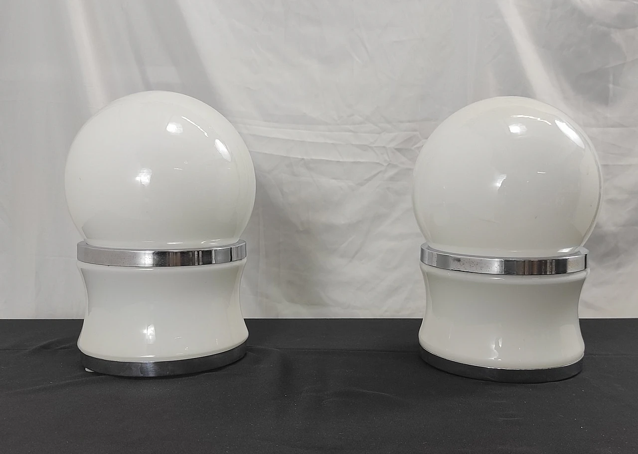 Pair of glass table lamps attr. to G. Reggiani, 1960s 1