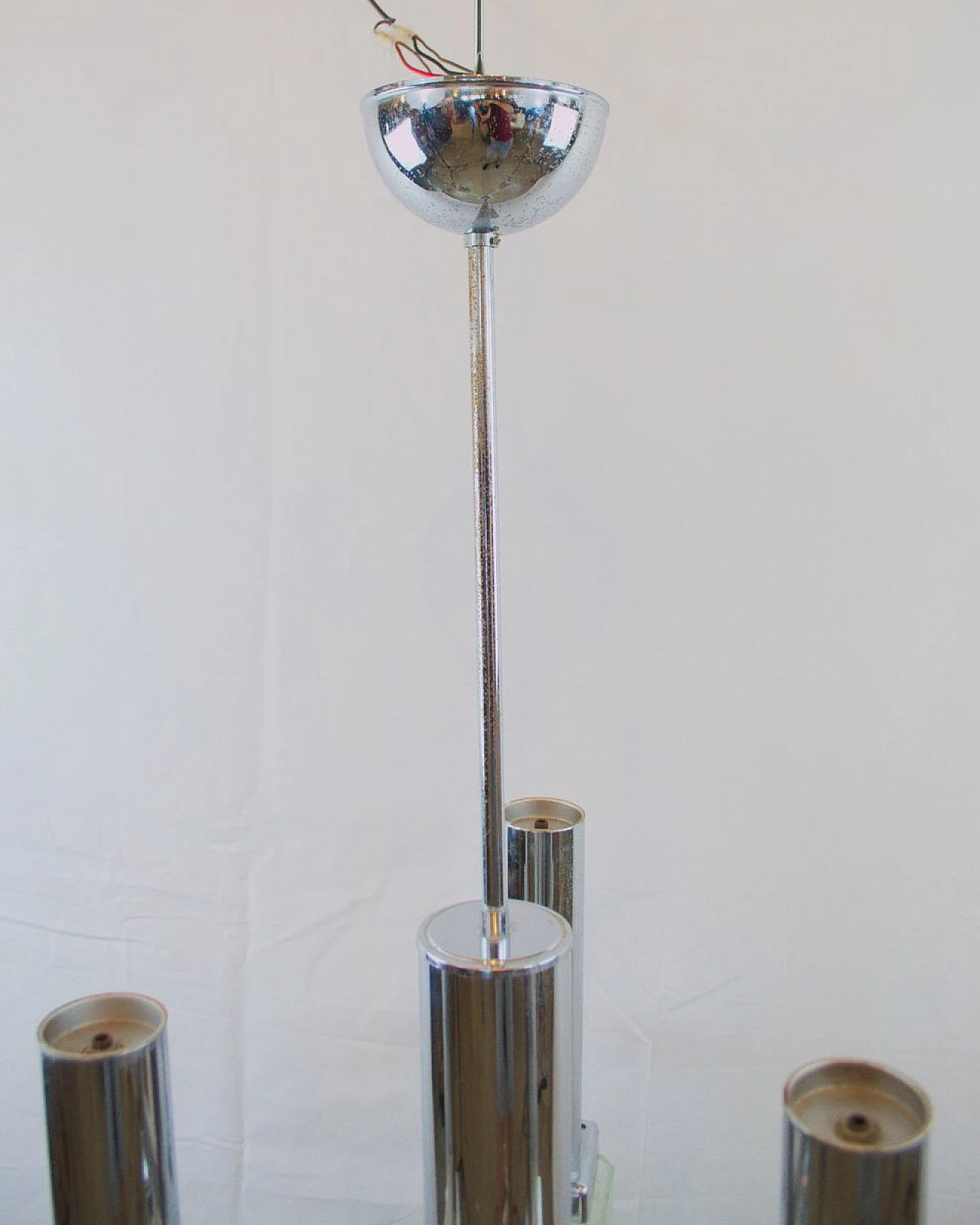 Sciolari-style chandelier with pulegoso glass cubes, 1970s 12