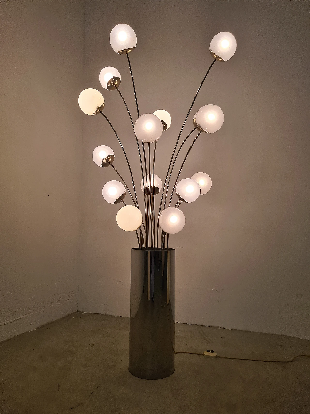 Floor lamp 10136/15 in steel by Pia Guidetti Crippa for Lumi, 1970s 7