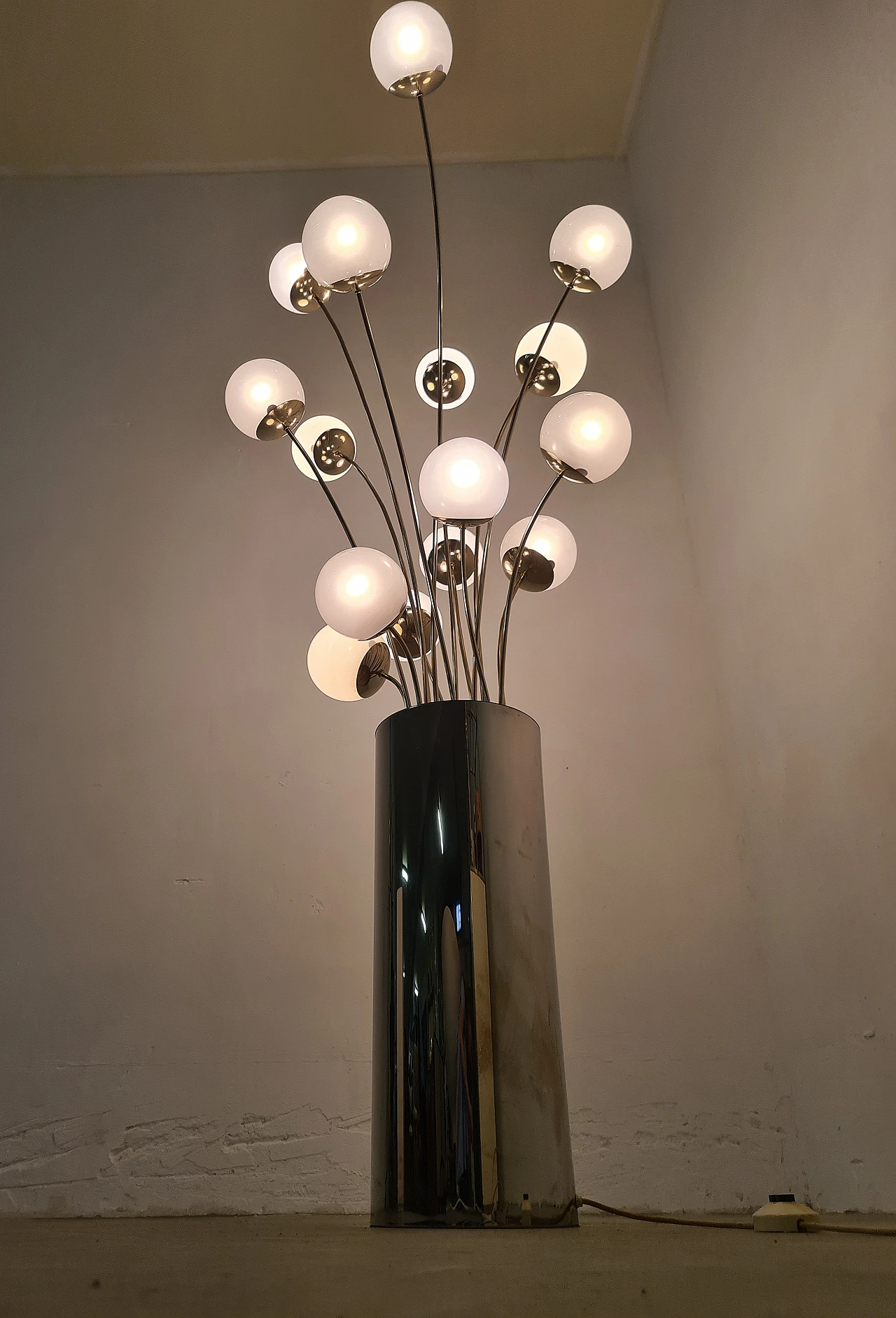 Floor lamp 10136/15 in steel by Pia Guidetti Crippa for Lumi, 1970s 9