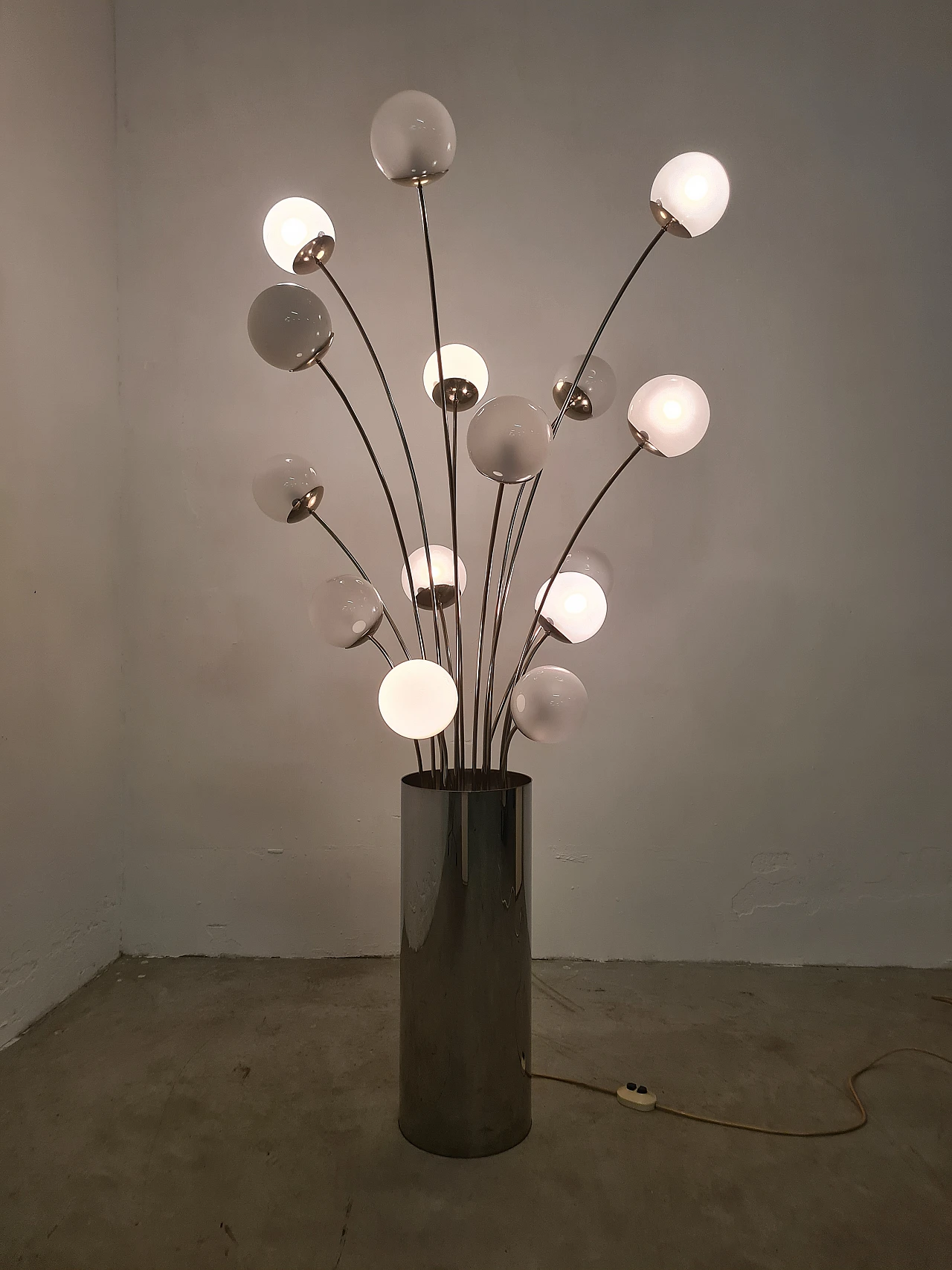 Floor lamp 10136/15 in steel by Pia Guidetti Crippa for Lumi, 1970s 12