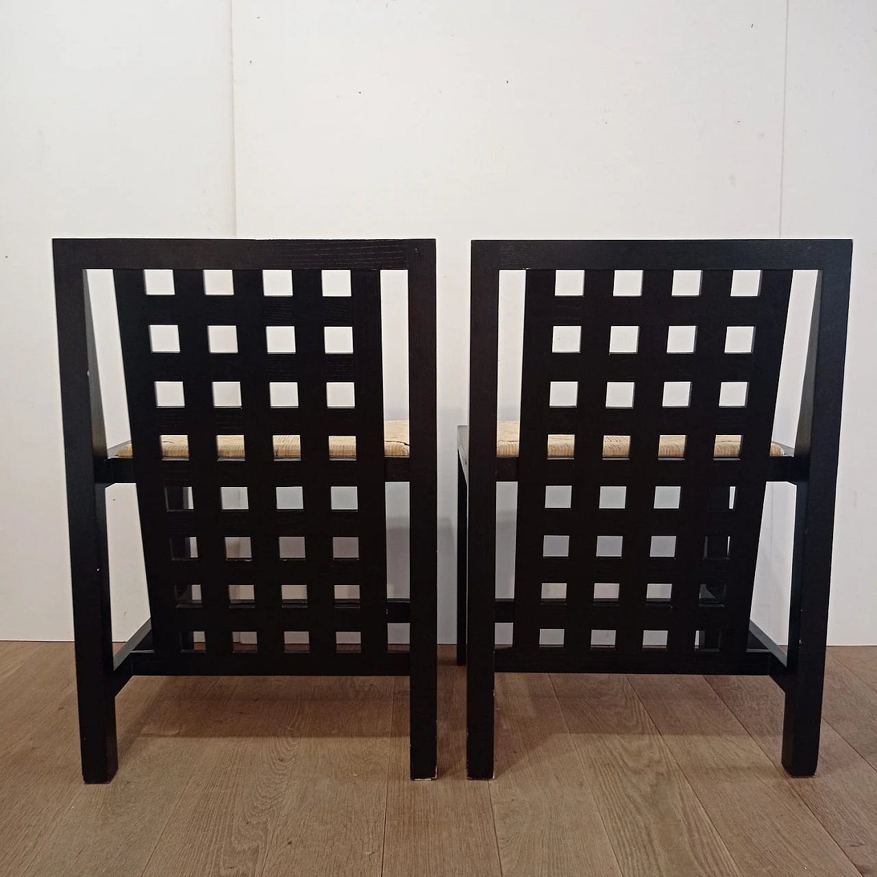 Pair of 844-DS3 chairs by C. R. Mackintosh for Alivar, 1980s 3