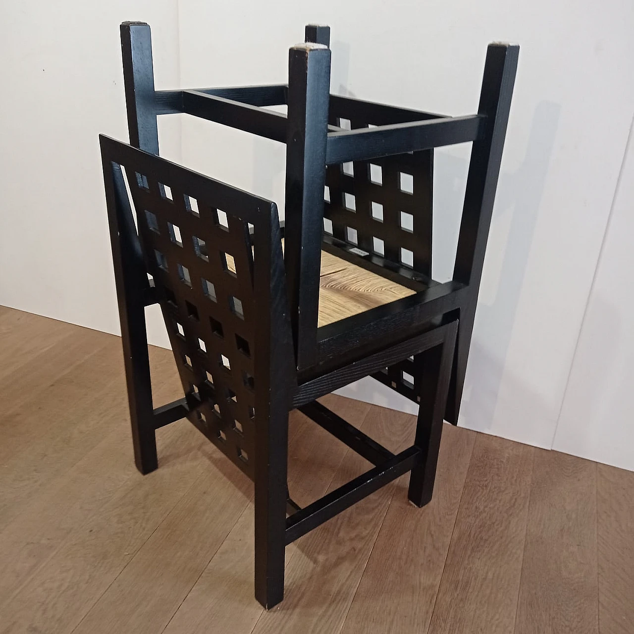 Pair of 844-DS3 chairs by C. R. Mackintosh for Alivar, 1980s 14