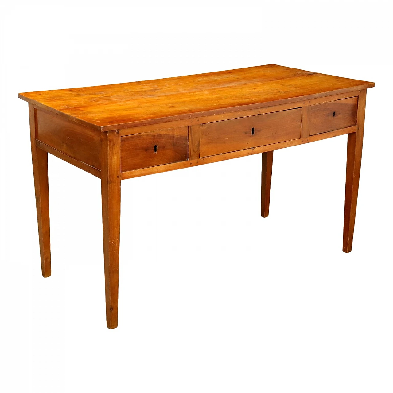 Directoire cherrywood desk with three drawers, 19th century 1