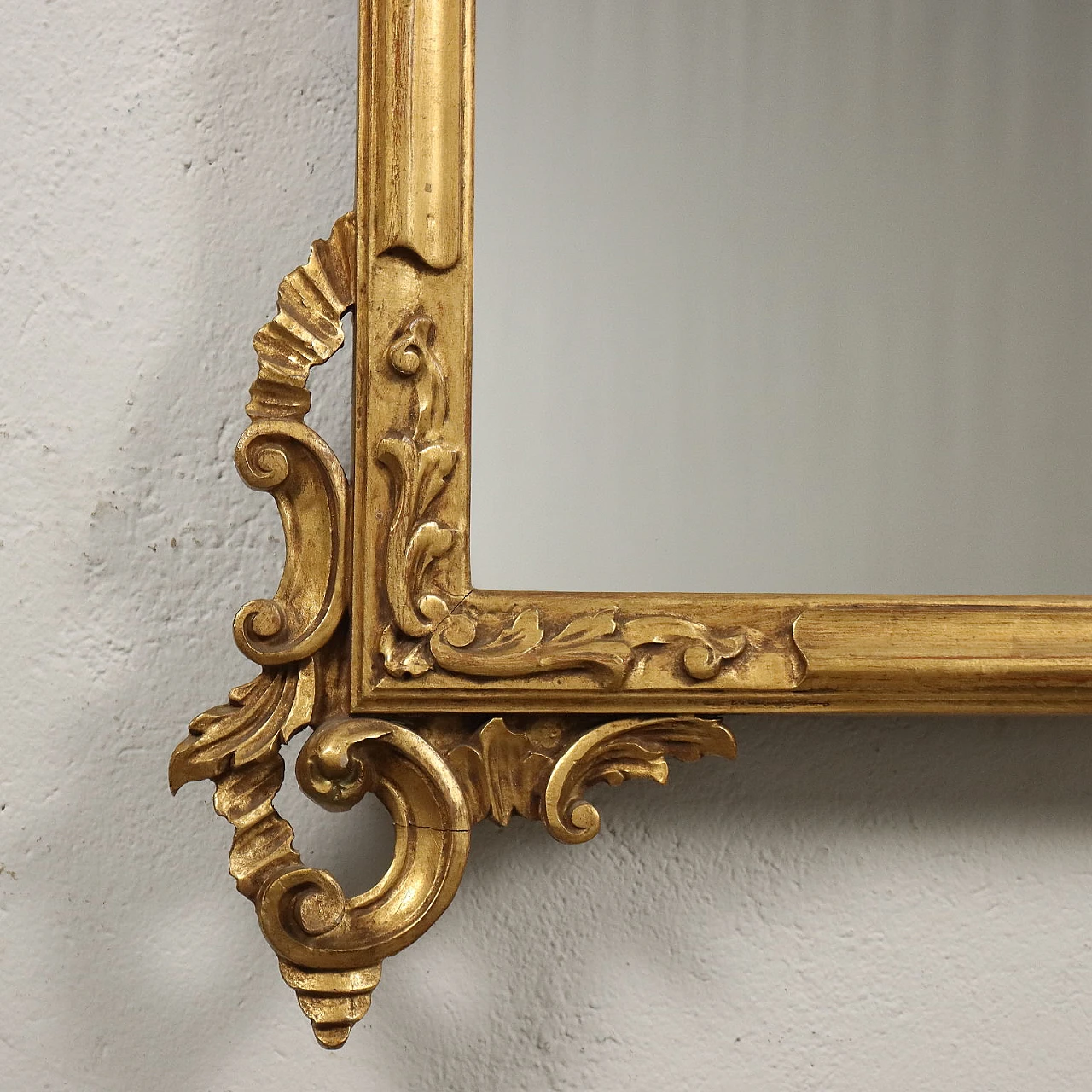 Antique Mirror Gilded Wood Italy XX Century 6