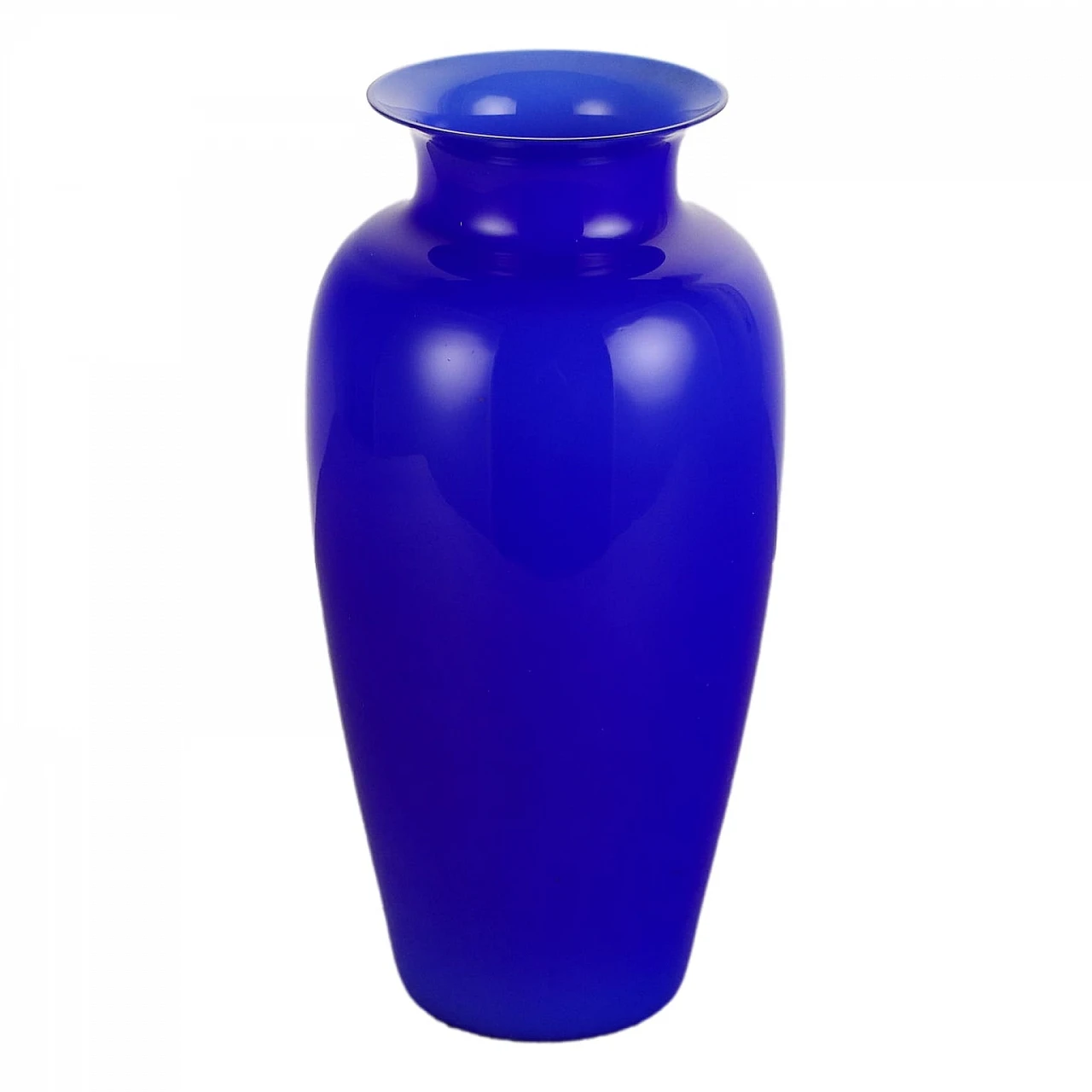 Vaso in vetro di Murano blu di VeArt, anni '80 1