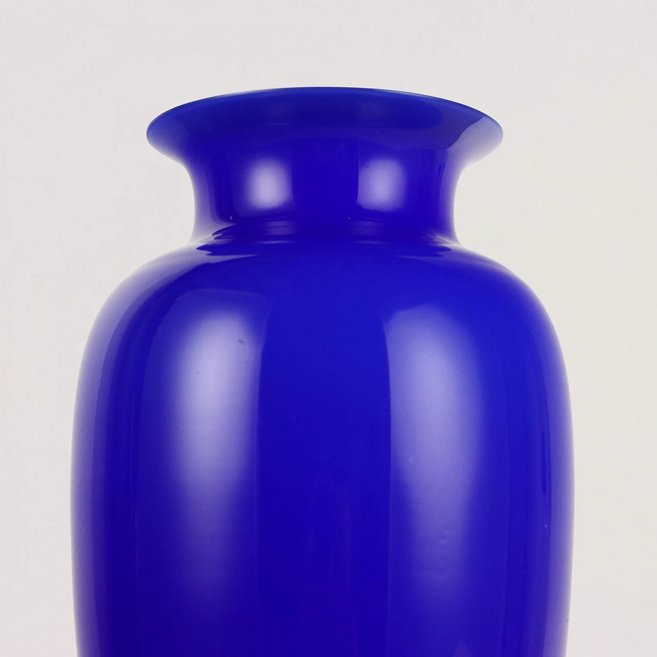 Vaso in vetro di Murano blu di VeArt, anni '80 3