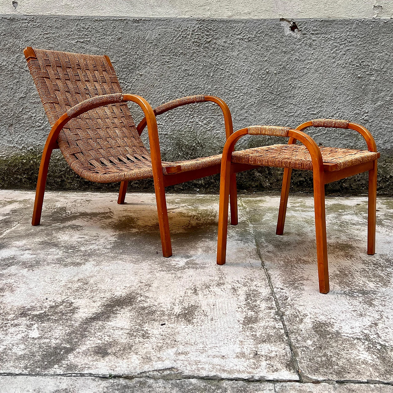 3 Armchairs and ottomans by G. Pagano Pogatschnig, 1940s 19