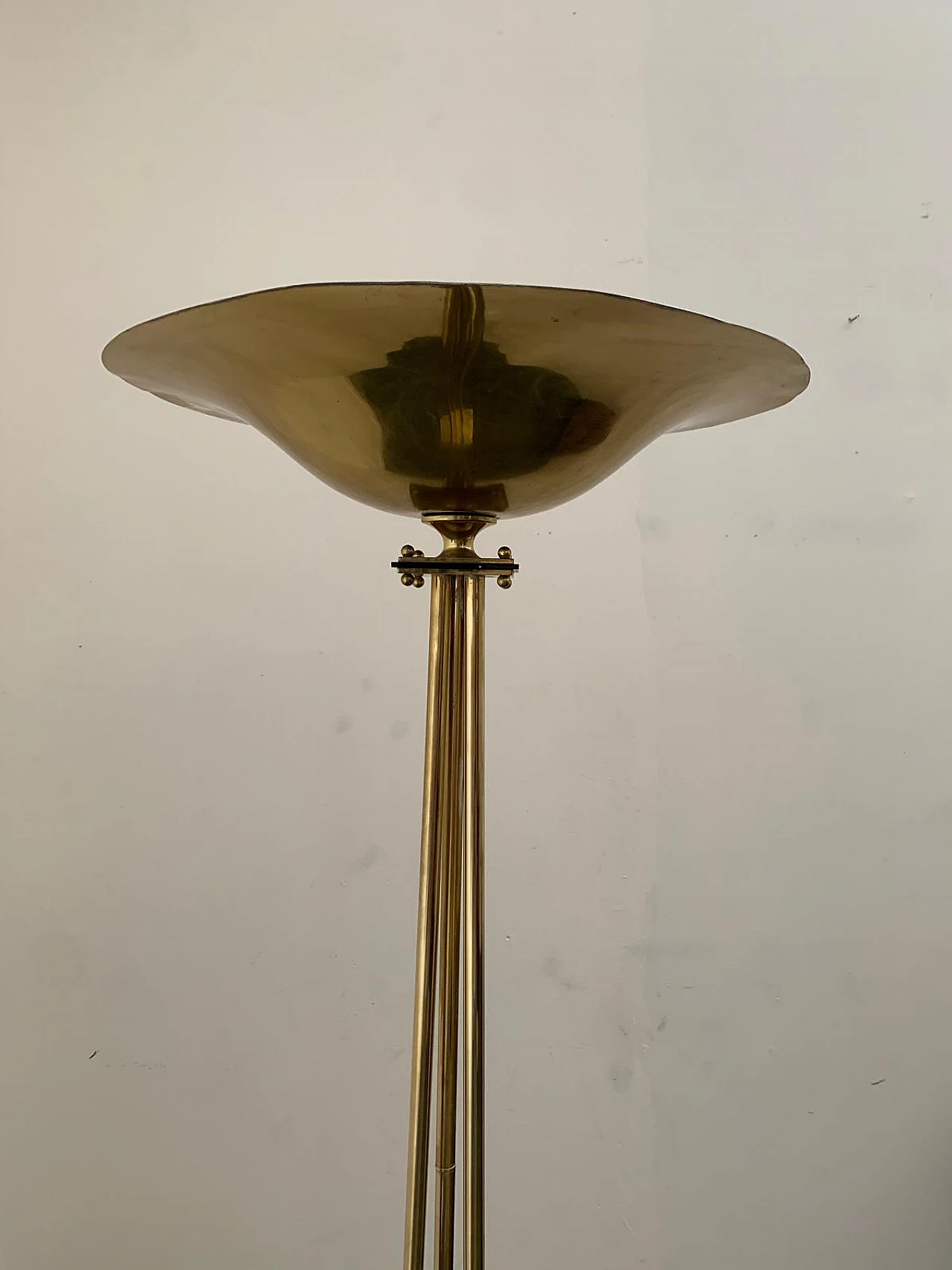 Brass floor lamp by Prearo Luce, 1980s 7