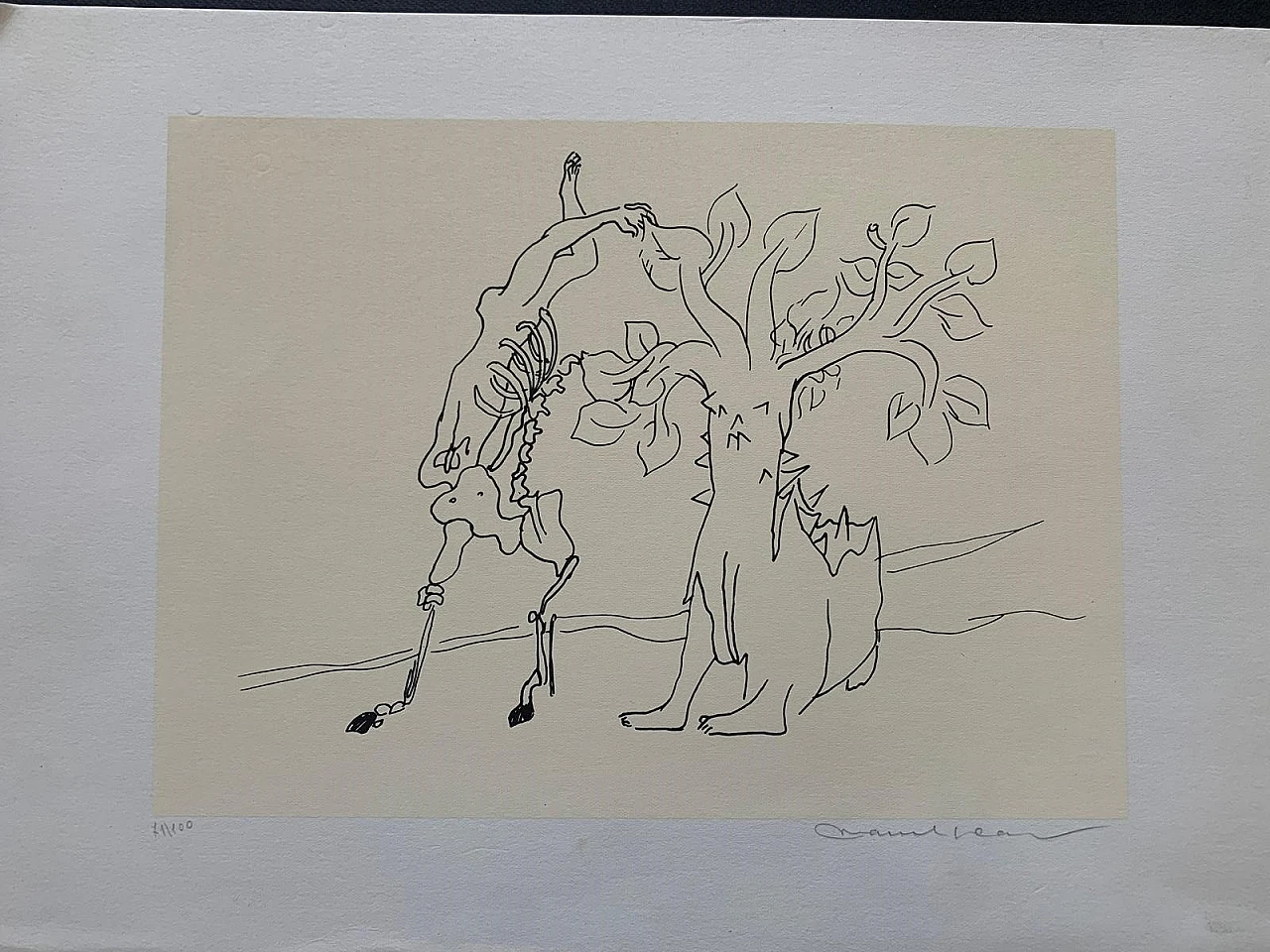 Marcel Jean, Surrealist composition 71/100, lithography, 1960s 1