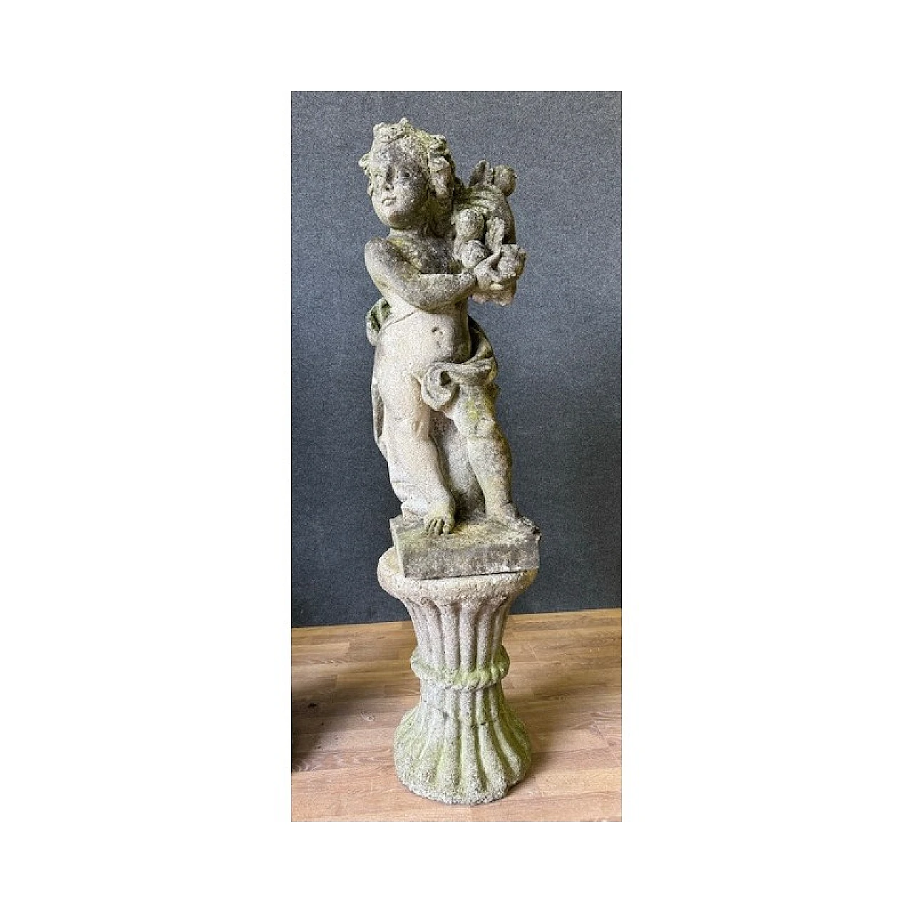 4 Putti rappresentanti le stagioni, statue in pietra di Vicenza 9