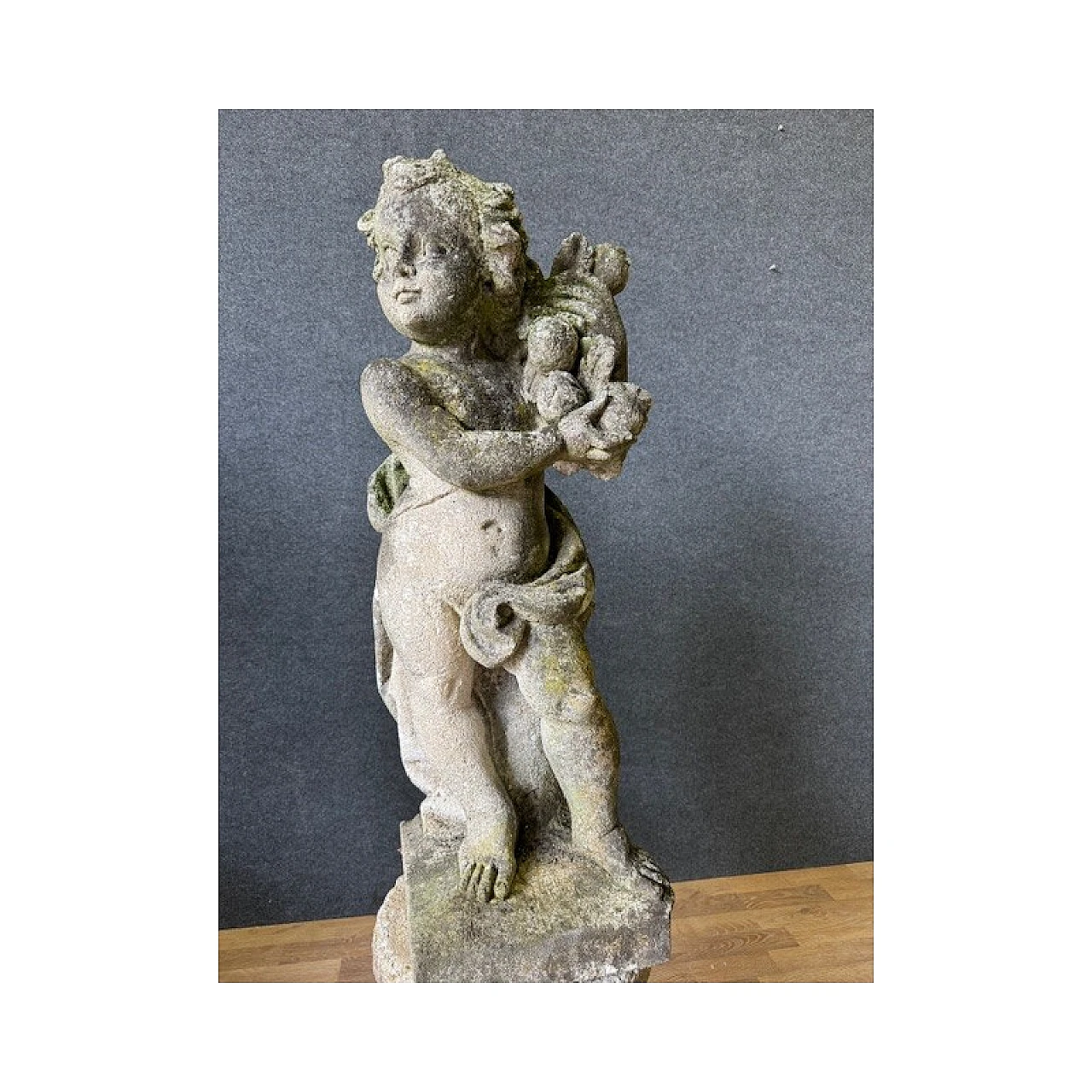 4 Putti rappresentanti le stagioni, statue in pietra di Vicenza 11