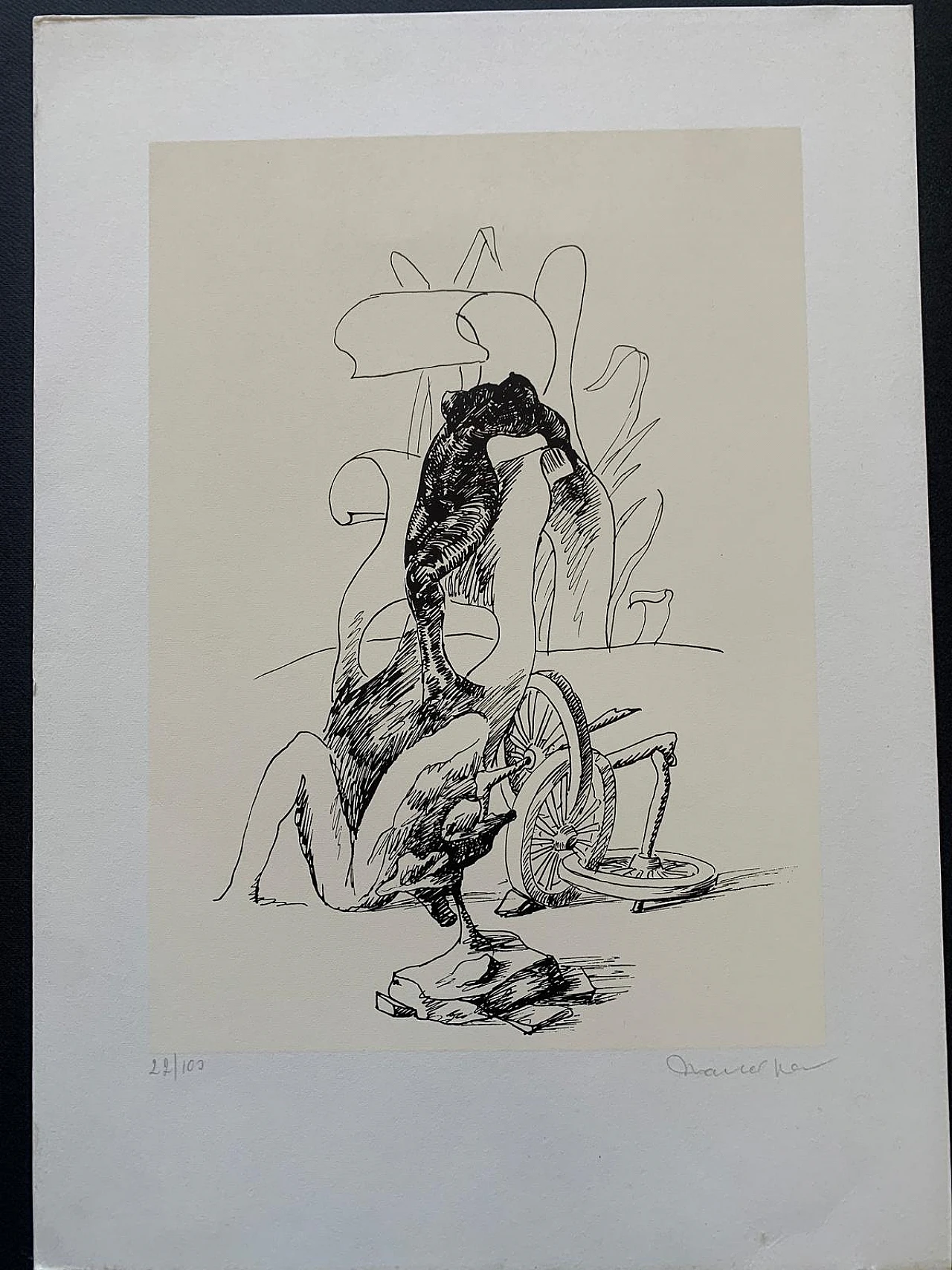 Marcel Jean, Surrealist composition 22/100, lithography, 1960s 1