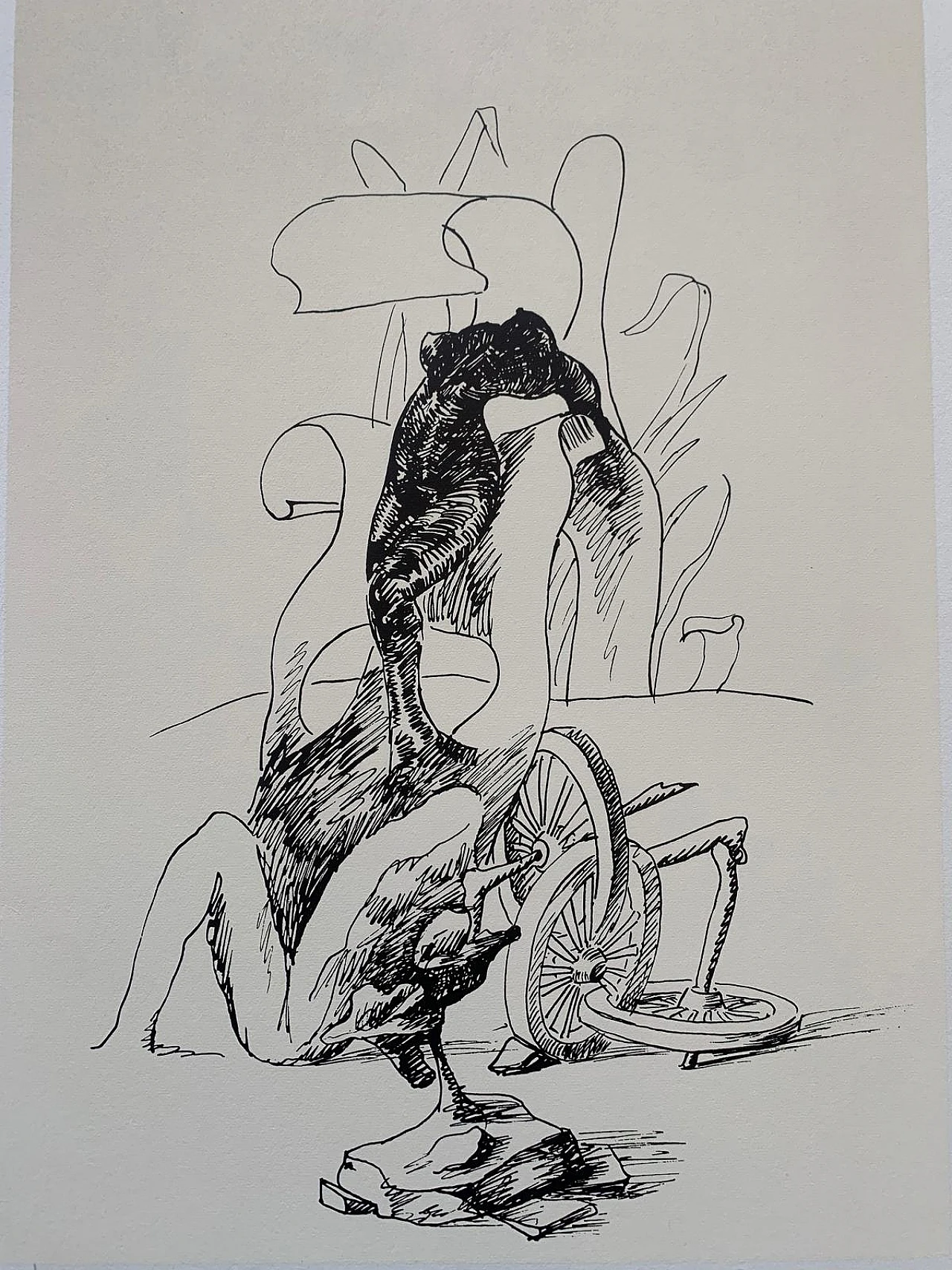 Marcel Jean, Surrealist composition 22/100, lithography, 1960s 2