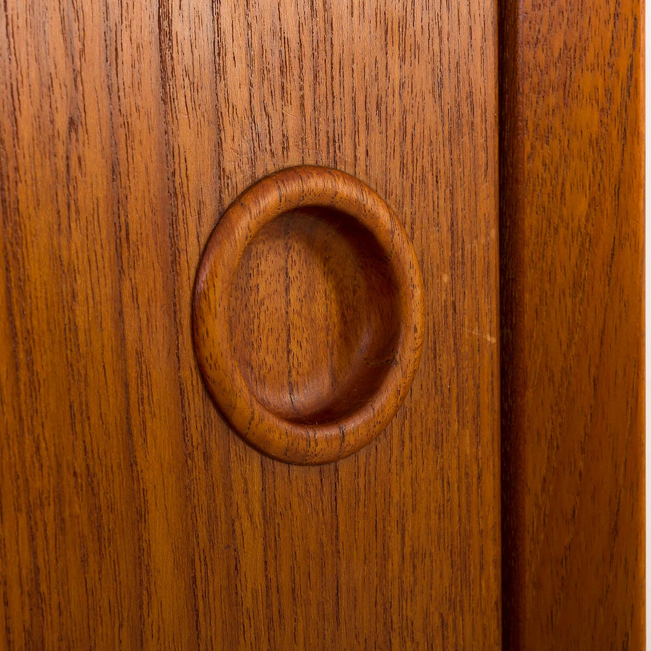 Danish teak sideboard with 5 drawers and sliding doors, 1960s 14